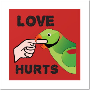 Love Hurts - Alexandrine Parakeet Male Posters and Art